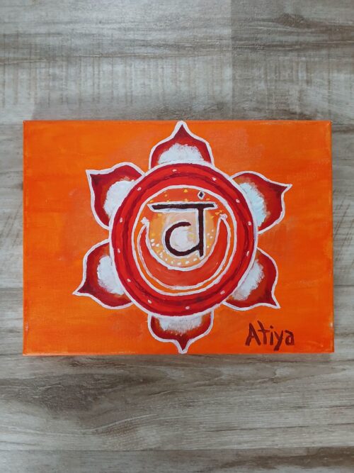 Sacral Chakra Painting – Womb of Creation Energy Portal Acrylic on Canvas