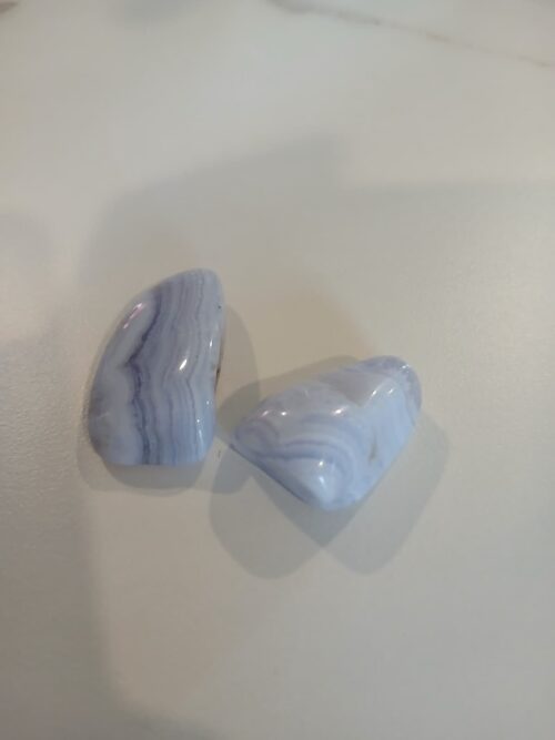 Blue Lace Agate Tumble – A Grade Polished Stone of Peace & Communication