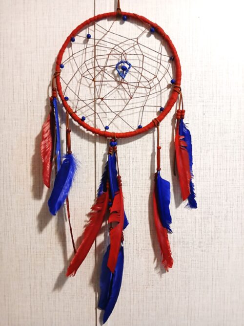 Buffalo Spirit Dreamcatcher – Handmade with Goose Feathers, Buffalo Bone & Horn, 24” x 8 | Spiritual Protection & Ancestral Connection