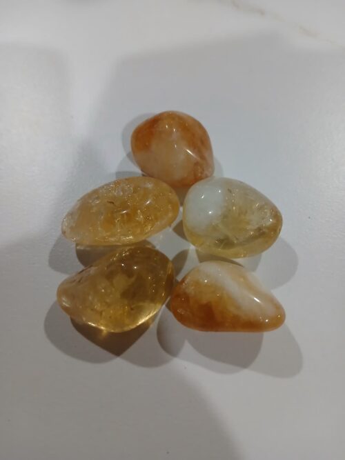 Citrine Tumble – Medium 20–40mm Polished Crystal of Abundance & Joy (Brazil)