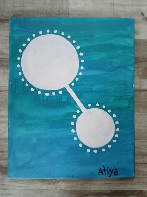 Cosmic Alignment – The Bridge of Resonance Acrylic Painting (20x16”)