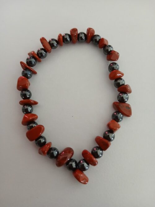 Iron Root – Magnetic Energy Band with Red Jasper & Hematite | Strength, Stability & Vital Energy