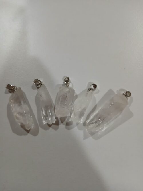 Quartz Crystal Point Pendant – 0.5–1" Clear Quartz for Amplification & Clarity