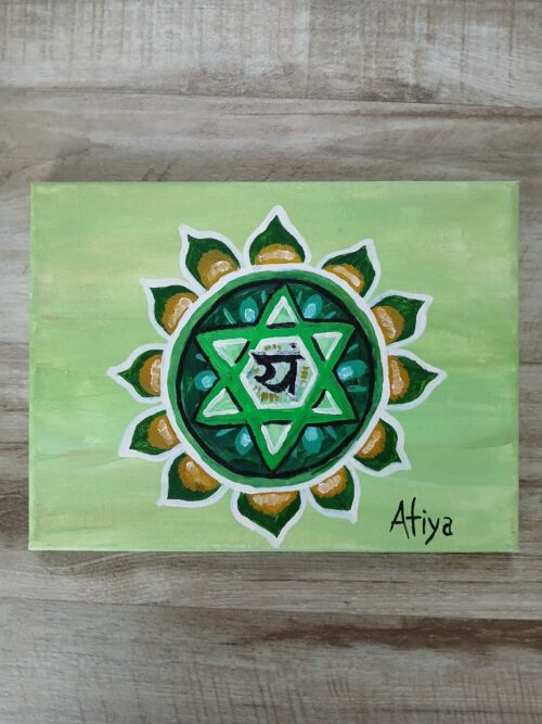 Heart Chakra Painting – Sanctuary of the Soul Energy Portal (12x9” Acrylic)